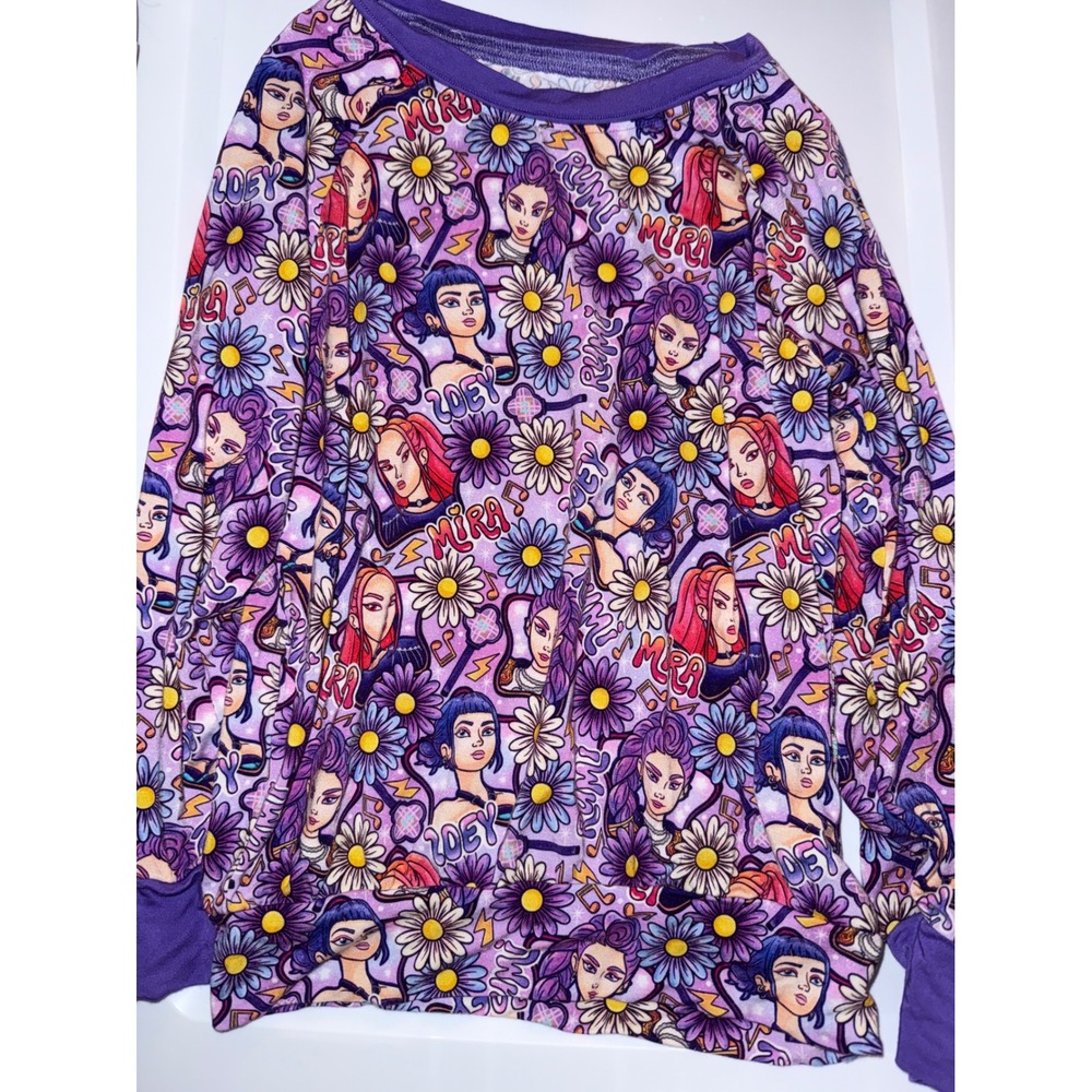 Roe and Co KPop Demon Hunters 4T Bamboo Graphic Long Sleeve Top